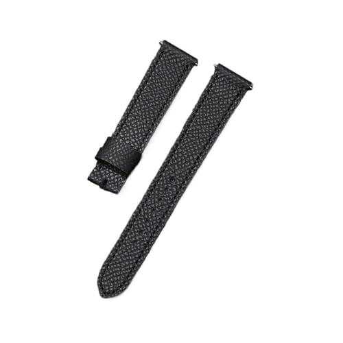 BWBVHRHZY Uhrenzubehör 20-mm-Ledergürtel mit Oberschicht, passend for Hermes H Hour HH1.510/501-Uhrenarmbänder mit geprägter Textur(Black,20mm) von BWBVHRHZY