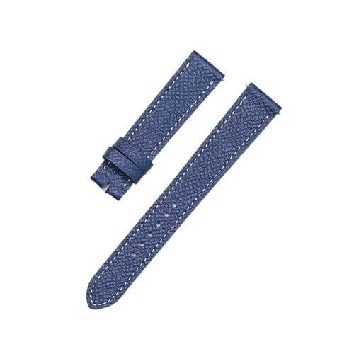 BWBVHRHZY Uhrenzubehör 20-mm-Ledergürtel mit Oberschicht, passend for Hermes H Hour HH1.510/501-Uhrenarmbänder mit geprägter Textur(Navy blue 2,20mm) von BWBVHRHZY
