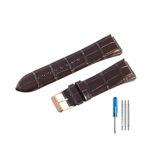 BWBVHRHZY Verschleißfeste und langlebige Lederuhrenarmbänder, passend for Guess W0400G2 W0040G7/W0247G4 Uhrenarmband 22 mm(Coffee-RS-K1) von BWBVHRHZY