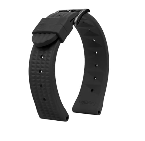 BWBVHRHZY Waffelarmband passend for Seiko PROSPEX SKX007 Water Ghost 20mm 22mm Abalone Small MM Silikon Herren Diver Sport Gummi Uhrenarmband(B Black-Black,Width 20mm) von BWBVHRHZY