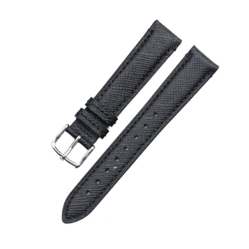 BWBVHRHZY Weiches Damen-Leder-Uhrenarmband, passende Passform for COACH Damen-Uhrenkette, 16 mm, Rot Schwarz, modische Kreuzstruktur(Black) von BWBVHRHZY