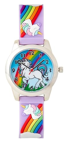 Kids Fun Time Einhorn-Armbanduhr Mädchen Kinder Lehrer Zifferblatt Armbanduhr von BWC Ltd