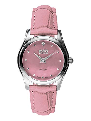 BWC Swiss Damen Uhr Analog Quarz mit Leder Armband 200395004 von BWC Swiss