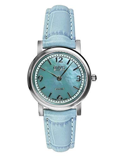 BWC Swiss Damen Uhr Analog Quarz mit Leder Armband 200405008 von BWC Swiss