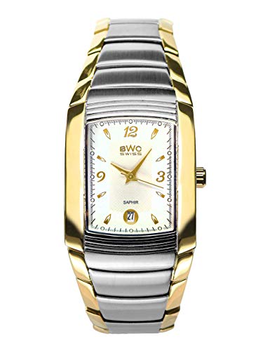 BWC Swiss Herren Uhr Analog Quarz mit Edelstahl Armband 207815203 von BWC Swiss