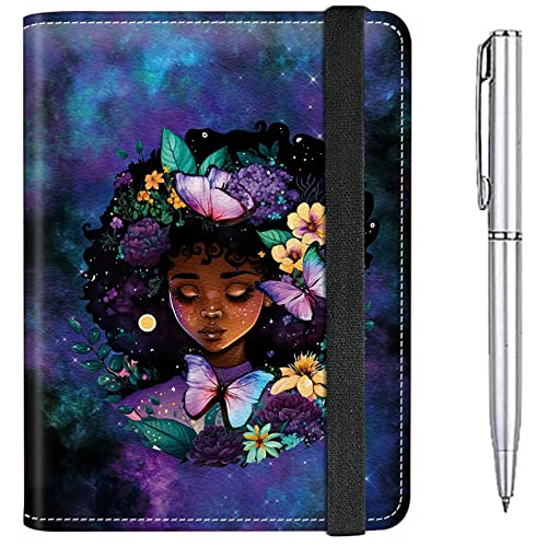Reisepasshülle und CDC-Impfkartenhalter Combo plus Stift, Pretty Girl Galaxy, Modern von BWEGRHE
