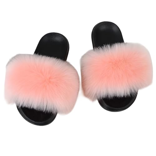 BWGHBH Frauen Faux Pelz niedliche flauschige Rutschen Strandpantoffeln weiche bequeme leichte Slip-On Sandalen Indoor Outdoor 40-41 Rosa BWGHBH Frauen Faux Pelz niedliche flauschige Rutschen Strandpantoffeln weiche bequeme leichte Slip-On Sandalen Indoor Outdoor 40-41 Rosa von BWGHBH