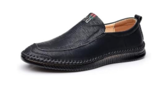 BWGHBH Herren Lässig Anzugschuhe atmungsaktive Businessschuhe Freizeitschuhe Loafer Schuhe Mokassin weicher Sohle(Schwarz,Größe 43) von BWGHBH