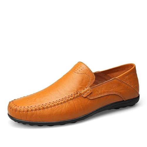 BWGHBH Weiche Lederschuhe für Herren Lässige Mokassins für Herren (Gelb) von BWGHBH