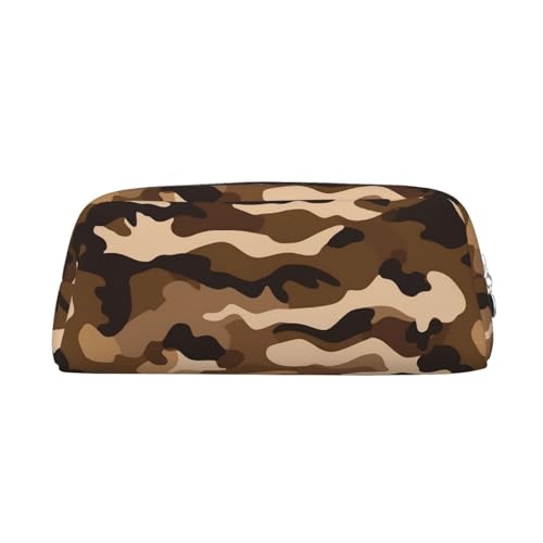BWLHJKE Braune Tarnung Kosmetiktasche für Frauen Männer Reise Kulturbeutel Ästhetische Geldbörse Beutel große Tasche, silberfarben, One size von BWLHJKE