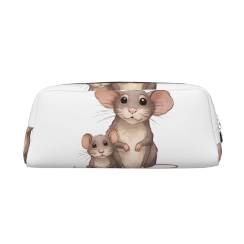 BWLHJKE Ratten Make-up Tasche für Frauen Männer Reise Kulturbeutel Ästhetische Geldbörse Etui großes Federmäppchen, silberfarben, One size von BWLHJKE