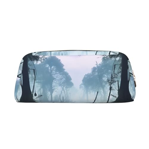 BWLHJKE Sumpf Landschaft Make-up Tasche für Frauen Männer Reise Kulturbeutel ästhetische Geldbörse Etui großes Federmäppchen, golden, One size von BWLHJKE