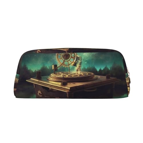 BWLHJKE Traum Spieluhr Make-up Tasche für Frauen Männer Reise Kulturbeutel Ästhetische Brieftasche Beutel Große Bleistift Fall, golden, One size von BWLHJKE