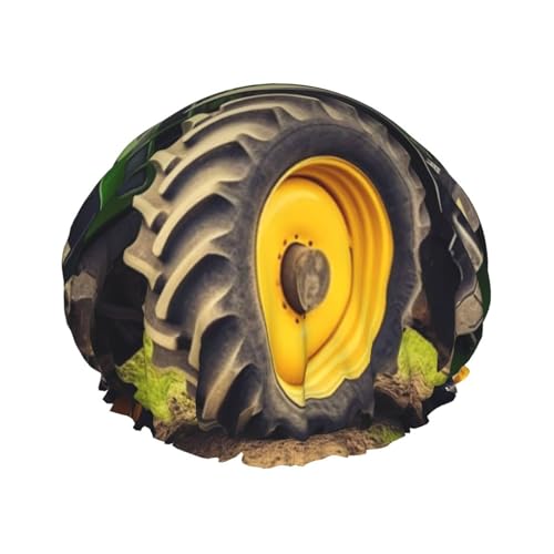 Duschhaube mit Traktormotiv für Damen und Herren, groß, wiederverwendbar, doppellagig, wasserdicht, Badekappen, elastisches Band, Haarmütze für alle Frisuren, reisefreundlich Duschhaube mit Traktormotiv für Damen und Herren, groß, wiederverwendbar, doppellagig, wasserdicht, Badekappen, elastisches Band, Haarmütze für alle Frisuren, reisefreundlich von BWLHJKE
