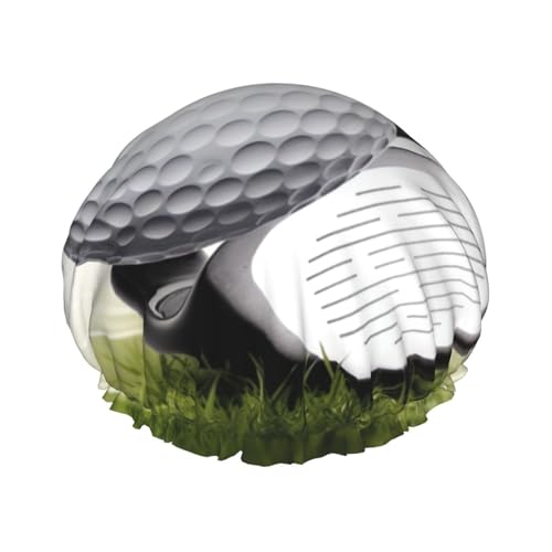 Golfschläger-Duschhaube für Damen und Herren, groß, wiederverwendbar, doppellagig, wasserdicht, Badekappen, elastisches Band, Haarmütze für alle Frisuren, reisefreundlich Golfschläger-Duschhaube für Damen und Herren, groß, wiederverwendbar, doppellagig, wasserdicht, Badekappen, elastisches Band, Haarmütze für alle Frisuren, reisefreundlich von BWLHJKE