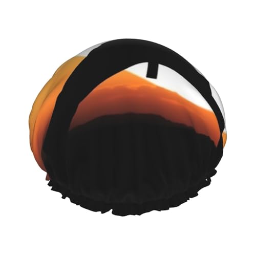 Karate-Silhouette, Duschhaube für Damen und Herren, groß, wiederverwendbar, doppellagig, wasserdicht, Badekappen, elastisches Band, Haarmütze für alle Frisuren, reisefreundlich Karate-Silhouette, Duschhaube für Damen und Herren, groß, wiederverwendbar, doppellagig, wasserdicht, Badekappen, elastisches Band, Haarmütze für alle Frisuren, reisefreundlich von BWLHJKE