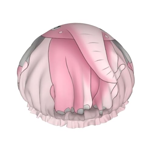 Kleine Elefanten-Duschhaube für Damen und Herren, große wiederverwendbare Duschhaube, doppellagig, wasserdicht, Badekappen, elastisches Band, Haarmütze für alle Frisuren, reisefreundlich Kleine Elefanten-Duschhaube für Damen und Herren, große wiederverwendbare Duschhaube, doppellagig, wasserdicht, Badekappen, elastisches Band, Haarmütze für alle Frisuren, reisefreundlich von BWLHJKE