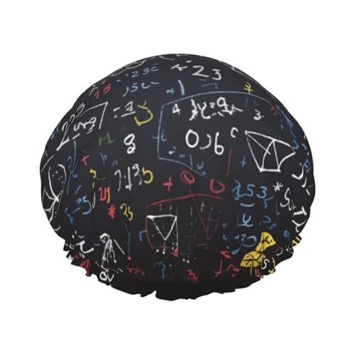 Mathematik und Physik Duschhaube für Damen und Herren, große wiederverwendbare Duschhaube, doppellagig, wasserdicht, Badekappen, elastisches Band, Haarmütze für alle Frisuren, reisefreundlich Mathematik und Physik Duschhaube für Damen und Herren, große wiederverwendbare Duschhaube, doppellagig, wasserdicht, Badekappen, elastisches Band, Haarmütze für alle Frisuren, reisefreundlich von BWLHJKE