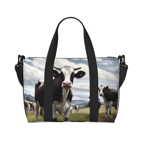 Reisetasche für Herren, Turnbeutel, Bauernhof-Kuhbilder, Gepäcktasche mit Schultergurt, große Sporttasche für Damen, Wochenendtasche, Übernachtungstasche, faltbare Tragetasche für Flugzeug Reisetasche für Herren, Turnbeutel, Bauernhof-Kuhbilder, Gepäcktasche mit Schultergurt, große Sporttasche für Damen, Wochenendtasche, Übernachtungstasche, faltbare Tragetasche für Flugzeug von BWLHJKE