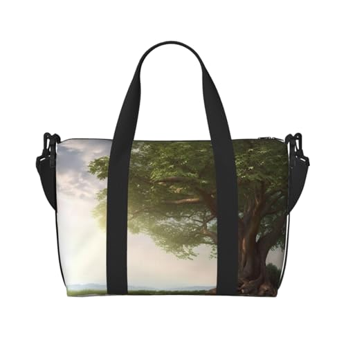 Reisetasche für Herren, Turnbeutel, Baum mit Ast, Landschaft, Gepäcktasche mit Schultergurt, große Sporttasche für Damen, Wochenendtasche, Übernachtungstasche, faltbare Tragetasche für Flugzeug Reisetasche für Herren, Turnbeutel, Baum mit Ast, Landschaft, Gepäcktasche mit Schultergurt, große Sporttasche für Damen, Wochenendtasche, Übernachtungstasche, faltbare Tragetasche für Flugzeug von BWLHJKE