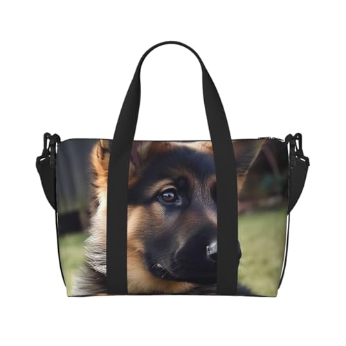 Reisetasche für Herren, Turnbeutel, Deutscher Schäferhund, Welpe, Gepäcktasche mit Schultergurt, große Sporttasche für Damen, Wochenendtasche, Übernachtungstasche, faltbare Tragetasche für Flugzeug Reisetasche für Herren, Turnbeutel, Deutscher Schäferhund, Welpe, Gepäcktasche mit Schultergurt, große Sporttasche für Damen, Wochenendtasche, Übernachtungstasche, faltbare Tragetasche für Flugzeug von BWLHJKE