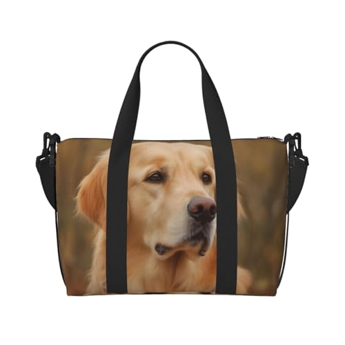 Reisetasche für Herren, Turnbeutel, Golden Retriever, Gepäcktasche mit Schultergurt, große Sporttasche für Damen, Wochenendtasche, Übernachtungstasche, faltbare Tragetasche für Flugzeug Reisetasche für Herren, Turnbeutel, Golden Retriever, Gepäcktasche mit Schultergurt, große Sporttasche für Damen, Wochenendtasche, Übernachtungstasche, faltbare Tragetasche für Flugzeug von BWLHJKE