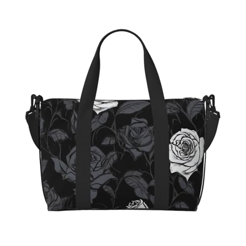 Reisetasche für Herren, Turnbeutel, Gothic-Optik, mit Schultergurt, große Sporttasche für Damen, Wochenendtasche, faltbare Tragetasche für Flugzeug Reisetasche für Herren, Turnbeutel, Gothic-Optik, mit Schultergurt, große Sporttasche für Damen, Wochenendtasche, faltbare Tragetasche für Flugzeug von BWLHJKE