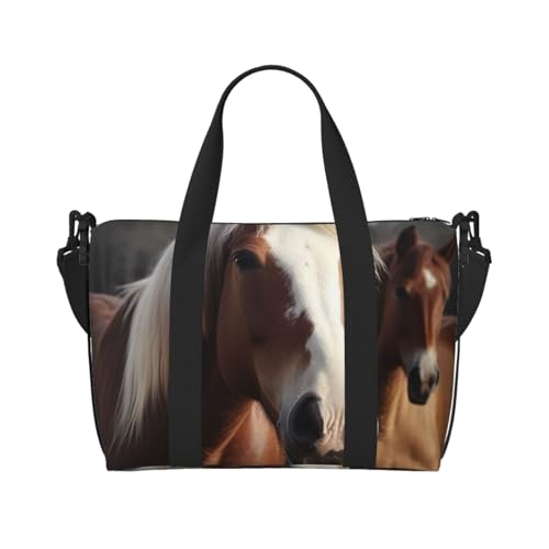 Reisetasche für Herren, Turnbeutel, Pferde, Tiere, Gepäcktasche mit Schultergurt, große Sporttasche für Damen, Wochenendtasche, Übernachtungstasche, faltbare Tragetasche für Flugzeug Reisetasche für Herren, Turnbeutel, Pferde, Tiere, Gepäcktasche mit Schultergurt, große Sporttasche für Damen, Wochenendtasche, Übernachtungstasche, faltbare Tragetasche für Flugzeug von BWLHJKE