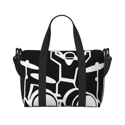Reisetasche für Herren, Turnbeutel, Schlagzeuger-Gepäcktasche mit Schultergurt, große Sporttasche für Damen, Wochenendtasche, Übernachtungstasche, faltbare Tragetasche für Flugzeug Reisetasche für Herren, Turnbeutel, Schlagzeuger-Gepäcktasche mit Schultergurt, große Sporttasche für Damen, Wochenendtasche, Übernachtungstasche, faltbare Tragetasche für Flugzeug von BWLHJKE
