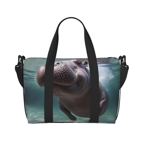 Reisetasche für Herren, Turnbeutel, Taucher, Nilpferd, Gepäcktasche mit Schultergurt, große Sporttasche für Damen, Wochenendtasche, Übernachtungstasche, faltbare Tragetasche für Flugzeug Reisetasche für Herren, Turnbeutel, Taucher, Nilpferd, Gepäcktasche mit Schultergurt, große Sporttasche für Damen, Wochenendtasche, Übernachtungstasche, faltbare Tragetasche für Flugzeug von BWLHJKE