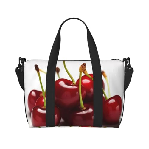 Reisetasche für Herren, Turnbeutel, chilenische Kirschen, Gepäcktasche mit Schultergurt, große Sporttasche für Damen, Wochenendtasche, Übernachtungstasche, faltbare Tragetasche für Flugzeug Reisetasche für Herren, Turnbeutel, chilenische Kirschen, Gepäcktasche mit Schultergurt, große Sporttasche für Damen, Wochenendtasche, Übernachtungstasche, faltbare Tragetasche für Flugzeug von BWLHJKE