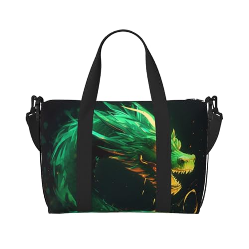 Reisetasche für Herren, Turnbeutel, chinesischer Drache, Gepäcktasche mit Schultergurt, große Sporttasche für Damen, Wochenendtasche, Übernachtungstasche, faltbare Tragetasche für Flugzeug Reisetasche für Herren, Turnbeutel, chinesischer Drache, Gepäcktasche mit Schultergurt, große Sporttasche für Damen, Wochenendtasche, Übernachtungstasche, faltbare Tragetasche für Flugzeug von BWLHJKE