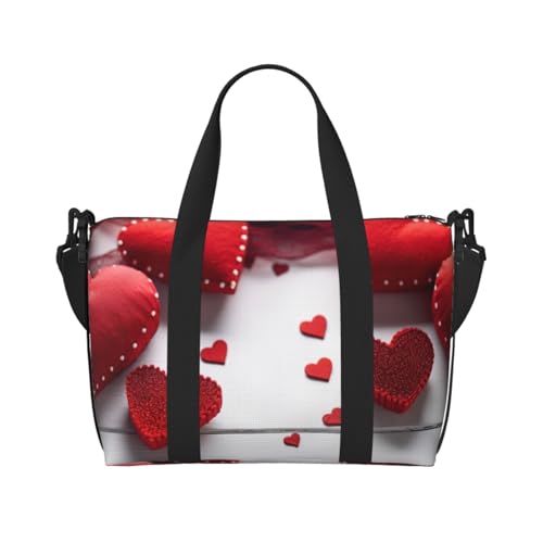 Reisetasche für Herren, Turnbeutel, handgefertigt, Herzen, Gepäcktasche mit Schultergurt, große Sporttasche für Damen, Wochenendtasche, Übernachtungstasche, faltbare Tragetasche für Flugzeug Reisetasche für Herren, Turnbeutel, handgefertigt, Herzen, Gepäcktasche mit Schultergurt, große Sporttasche für Damen, Wochenendtasche, Übernachtungstasche, faltbare Tragetasche für Flugzeug von BWLHJKE