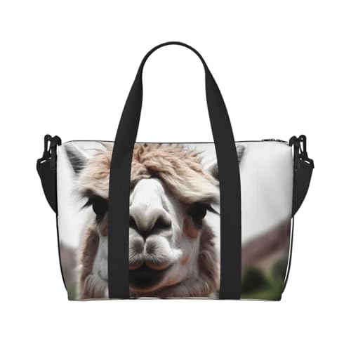 Reisetasche für Herren, Turnbeutel, lustige Alpaka-Llama-Gepäcktasche mit Schultergurt, große Sporttasche für Damen, Wochenendtasche, Übernachtungstasche, faltbare Tragetasche für Flugzeug Reisetasche für Herren, Turnbeutel, lustige Alpaka-Llama-Gepäcktasche mit Schultergurt, große Sporttasche für Damen, Wochenendtasche, Übernachtungstasche, faltbare Tragetasche für Flugzeug von BWLHJKE