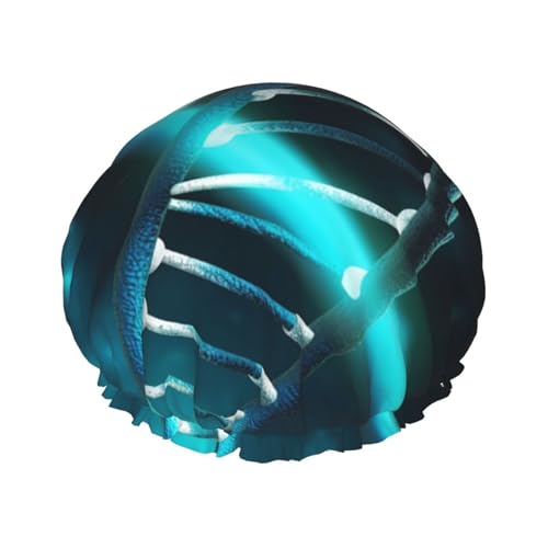 Science Gene Strang Duschhaube für Damen und Herren, groß, wiederverwendbar, doppellagig, wasserdicht, Badekappen, elastisches Band, Haarmütze für alle Frisuren, reisefreundlich Science Gene Strang Duschhaube für Damen und Herren, groß, wiederverwendbar, doppellagig, wasserdicht, Badekappen, elastisches Band, Haarmütze für alle Frisuren, reisefreundlich von BWLHJKE