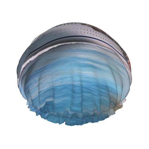 Seaside Kreuzfahrtschiff-Duschhaube für Damen und Herren, große wiederverwendbare Duschhaube, doppellagig, wasserdicht, Badekappen, elastisches Band, Haarmütze für alle Frisuren, reisefreundlich Seaside Kreuzfahrtschiff-Duschhaube für Damen und Herren, große wiederverwendbare Duschhaube, doppellagig, wasserdicht, Badekappen, elastisches Band, Haarmütze für alle Frisuren, reisefreundlich von BWLHJKE