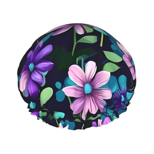 Violette Kamelie Duschhaube für Damen und Herren, große wiederverwendbare Duschhaube, doppellagig, wasserdicht, Badekappen, elastisches Band, Haarmütze für alle Frisuren, reisefreundlich Violette Kamelie Duschhaube für Damen und Herren, große wiederverwendbare Duschhaube, doppellagig, wasserdicht, Badekappen, elastisches Band, Haarmütze für alle Frisuren, reisefreundlich von BWLHJKE