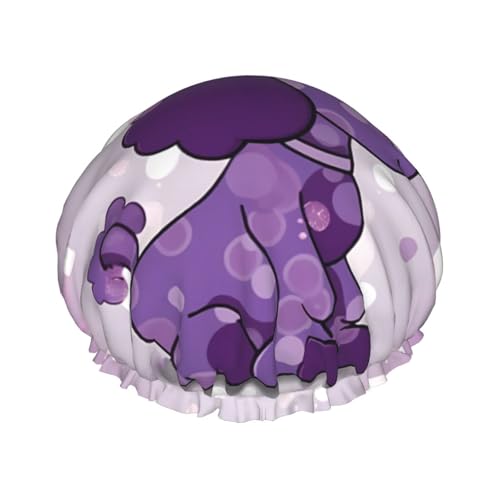Violette Pudel-Duschhaube für Damen und Herren, groß, wiederverwendbar, doppellagig, wasserdicht, Badekappen, elastisches Band, Haarmütze für alle Frisuren, reisefreundlich Violette Pudel-Duschhaube für Damen und Herren, groß, wiederverwendbar, doppellagig, wasserdicht, Badekappen, elastisches Band, Haarmütze für alle Frisuren, reisefreundlich von BWLHJKE