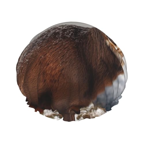 Wilde Tiere Hirsch Duschhaube für Damen und Herren, große wiederverwendbare Duschhaube, doppellagig, wasserdicht, Badekappen, elastisches Band, Haarmütze für alle Frisuren, reisefreundlich Wilde Tiere Hirsch Duschhaube für Damen und Herren, große wiederverwendbare Duschhaube, doppellagig, wasserdicht, Badekappen, elastisches Band, Haarmütze für alle Frisuren, reisefreundlich von BWLHJKE