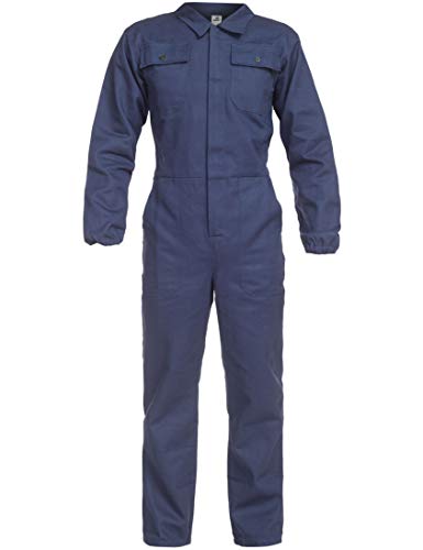 BWOLF ANAX Arbeitsoverall Herren Overall Herren Arbeitskleidung 100% Baumwolle Arbeitsoveralls mit 5 Taschen (Blau, 2XL) von BWOLF