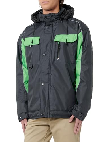 BWOLF BRAVER Arbeitsjacke Herren Winter Herren Winter Winddichte Winterjacke Arbeitsjacke Warme mit Kapuze Outdoor Jacken für Männer (Grau, L) von BWOLF