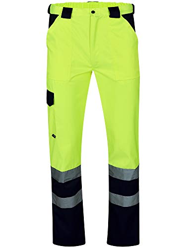 BWOLF Jinx Reflektierende Funktionshose Hose Arbeitshose Sicherheitshose Schutzhose Herren Sommer Arbeitshosen Herren (Gelb, 3XL) von BWOLF