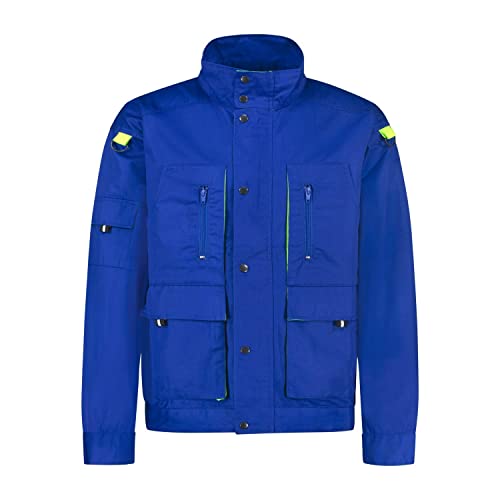 BWOLF Marvin Arbeitsjacke Männer Arbeitsjacke Herren mit Reflektierenden Elementen in Blau/Grün (Blau/Grün, 2XL) von BWOLF