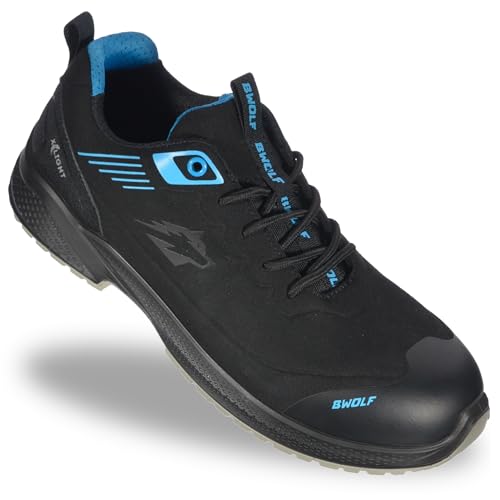 BWOLF Noir S3S Arbeitsschuhe Herren ESD S3 – Sicherheitsschuhe mit Verbundkappe und Kevlarsohle, wasserdicht, ölbeständig, rutschhemmend (Schwarz, EU Schuhgrößensystem, Erwachsene, Numerisch, M, 38) von BWOLF