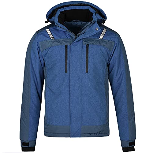 BWOLF OLYMPIA Arbeitsjacke Herren Winter Herren Winter Wasserdichte Winddichte Winterjacke Arbeitsjacke Warme (Blau, XL) von BWOLF