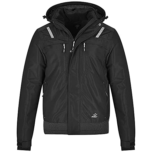 BWOLF OLYMPIA Arbeitsjacke Herren Winter Herren Winter Wasserdichte Winddichte Winterjacke Arbeitsjacke Warme (Schwarz, XL) von BWOLF