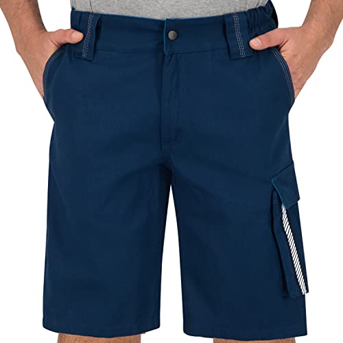 BWOLF Raptor Arbeitshorts Männer Arbeitshorts Herren 100% Baumwolle mit Multifunktionalenn Taschen (2XL, Blau) von BWOLF