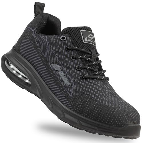 BWOLF Shadow O1 Arbeitsschuhe Herren Sicherheitsschuhe, Rutschhemmend mit 4x4 Grip, Airflow Technologie, Ergonomisch und Bequem (Schwarz, EU Schuhgrößensystem, Erwachsene, Numerisch, M, 39) von BWOLF