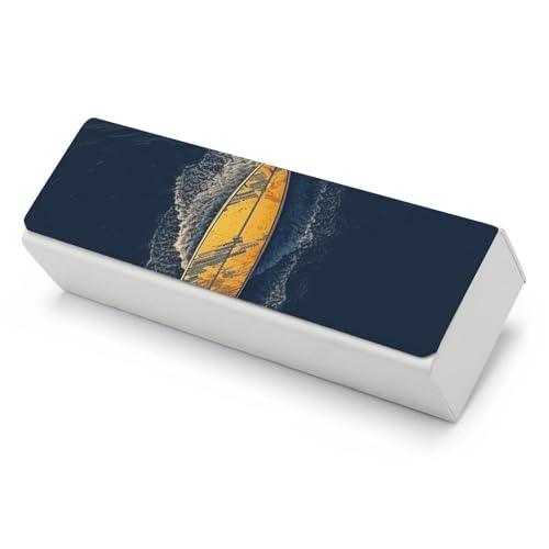 BWQSKL Hartschalen-Brillenetui, Surfbrett-Brillenetui für Damen und Herren, große Lesebrille, Hartschalenetui, passend für die meisten Brillen, Surfbrett, Einheitsgröße von BWQSKL