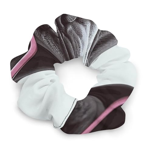 Weiche Polyester-Haargummis, Motiv: Französische Bulldogge, rosa Brille, Haargummi für Damen und Herren, tolles Geschenk für den Urlaub von BWQSKL